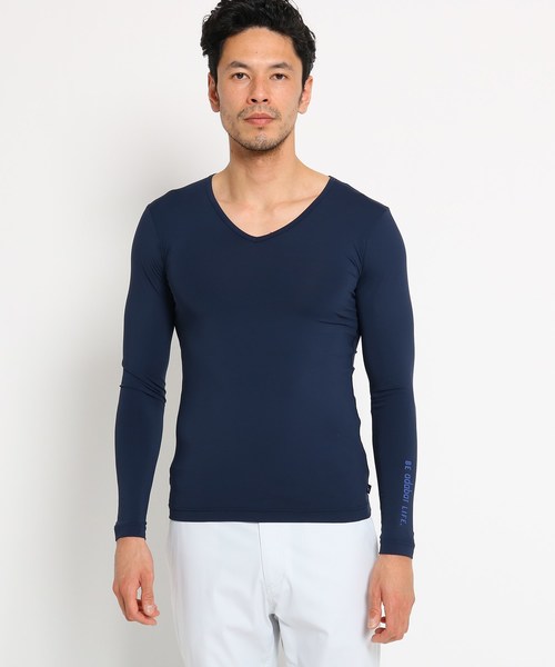 adabat(アダバット)の「【UVカット】Vネックスポーツインナー メンズ(その他トップス・メンズ・ブラック/アイボリー/ダークネイビー・46/48/50)」の11枚目の写真