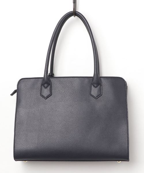 THE SUIT COMPANY（ザ・スーツカンパニー）の「スクエア型ベルテッドトートバッグ（トートバッグ・レディース・ベージュ/ネイビー/ブラック・FREE）」の5枚目の写真