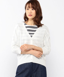 Petit Honfleur | ◇カタログ掲載◇【WASHABLE・麻シリーズ】7分袖カーディガン(カーディガン/ボレロ)