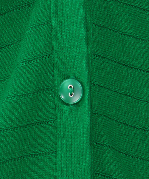 Petit Honfleur(プチオンフルール)の「◇カタログ掲載◇【WASHABLE・麻シリーズ】7分袖カーディガン(カーディガン/ボレロ・レディース・ホワイト/グレー/グリーン・M size/L size)」の7枚目の写真