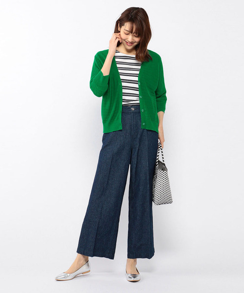 Petit Honfleur(プチオンフルール)の「◇カタログ掲載◇【WASHABLE・麻シリーズ】7分袖カーディガン(カーディガン/ボレロ・レディース・ホワイト/グレー/グリーン・M size/L size)」の16枚目の写真