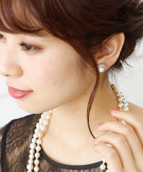 PourVous(プールヴー)の「サーキュラービジューピアス お呼ばれ 結婚式 オケージョン 同窓会(ピアス(両耳用)・レディース・シルバー/ゴールド・FREE)」の9枚目の写真