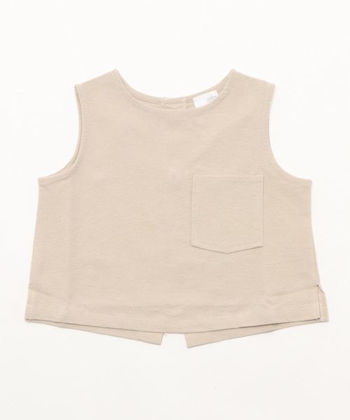 LOWRYS FARM(ローリーズファーム)の「バックボタンノースリーブ 837113(シャツ/ブラウス・キッズ・ベージュ/イエロー/チャコールグレー/ベージュ系その他・100/110/120/X-LARGE/LARGE/MEDIUM/SMALL/130)」の3枚目の写真