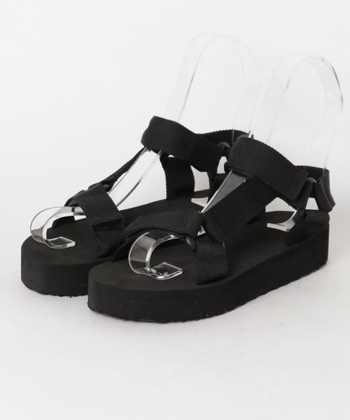 WEGO（ウィゴー）の「WEGO/フラットテープサンダル（サンダル・レディース・ブラック/ベージュ・MEDIUM/SMALL/LARGE）」の14枚目の写真