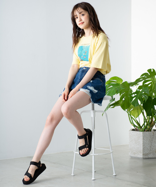 WEGO（ウィゴー）の「WEGO/フラットテープサンダル（サンダル・レディース・ブラック/ベージュ・MEDIUM/SMALL/LARGE）」の4枚目の写真