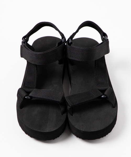 WEGO（ウィゴー）の「WEGO/フラットテープサンダル（サンダル・レディース・ブラック/ベージュ・MEDIUM/SMALL/LARGE）」の5枚目の写真