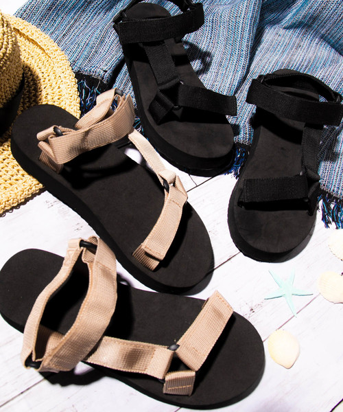 WEGO（ウィゴー）の「WEGO/フラットテープサンダル（サンダル・レディース・ブラック/ベージュ・MEDIUM/SMALL/LARGE）」の17枚目の写真