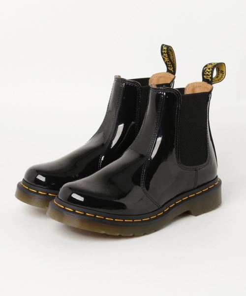 dr martens patent chelsea boots