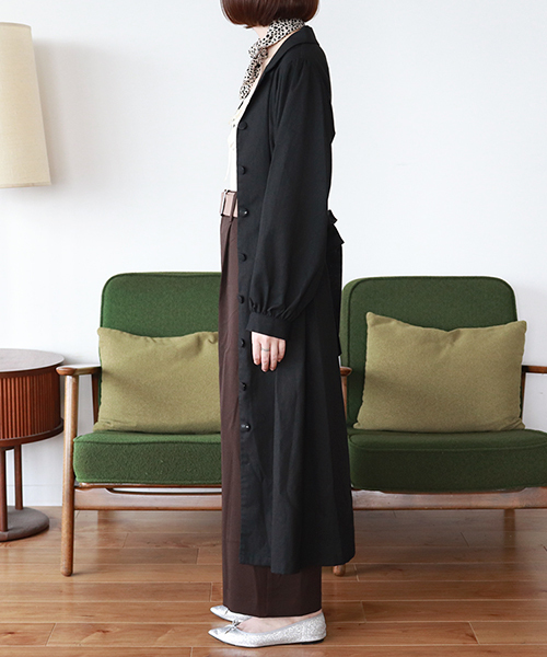 PairPair(ペアペア)の「リネンカイキンワンピース(ワンピース・レディース・ブラック/ダークブラウン・FREE)」の5枚目の写真