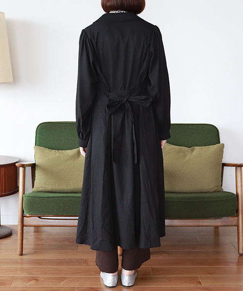 PairPair(ペアペア)の「リネンカイキンワンピース(ワンピース・レディース・ブラック/ダークブラウン・FREE)」の6枚目の写真