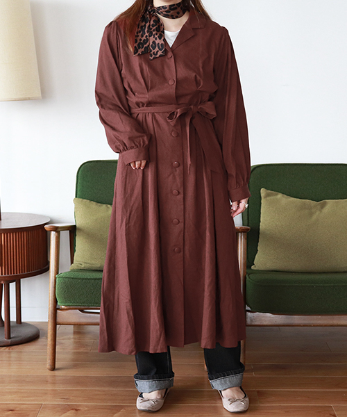 PairPair(ペアペア)の「リネンカイキンワンピース(ワンピース・レディース・ブラック/ダークブラウン・FREE)」の13枚目の写真