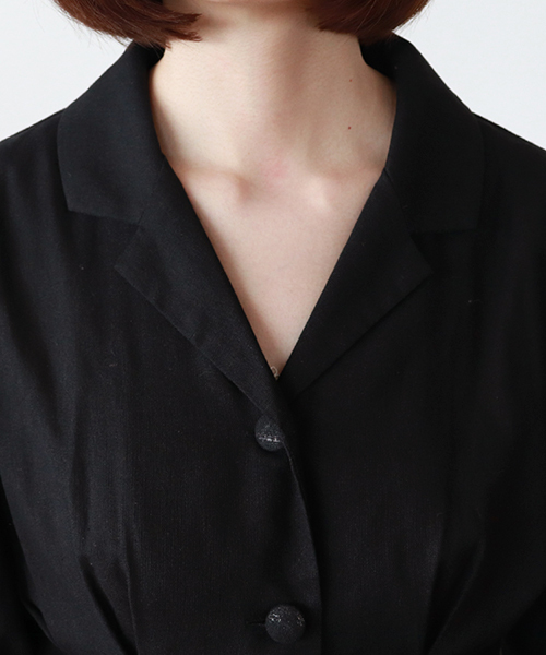 PairPair(ペアペア)の「リネンカイキンワンピース(ワンピース・レディース・ブラック/ダークブラウン・FREE)」の14枚目の写真