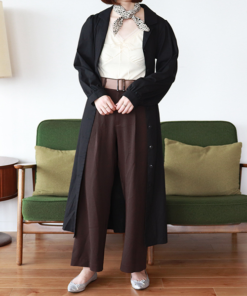 PairPair(ペアペア)の「リネンカイキンワンピース(ワンピース・レディース・ブラック/ダークブラウン・FREE)」の21枚目の写真