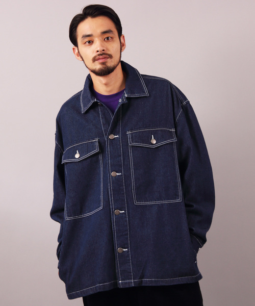 Beautiful Harmony(ビューティフルハーモニー)の「デニム ビッグシルエットカバ―オール(デニムジャケット)」|インディゴブルー