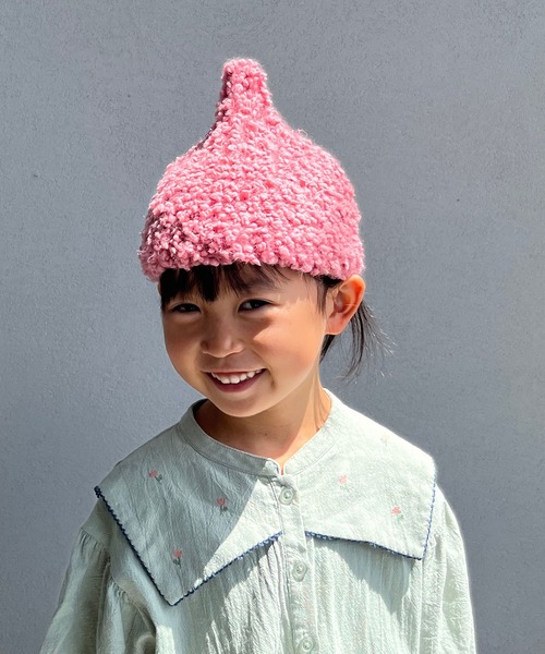 GRIN BUDDY(グリンバディ)の「【GRIN BUDDY(グリンバディ)】どんぐりニットキャップ/Donguri Knit Cap(キャップ・キッズ・ベージュ/ネイビー/ブラウン/グレー/オレンジ/マスタード/ピンクベージュ/ピンク/レッド/グリーン/ライトパープル/グリーン系その他/ブルー/アイボリー/ピンク系その他/ラベンダー/ミント/ライトブラウン・53cm)」の16枚目の写真