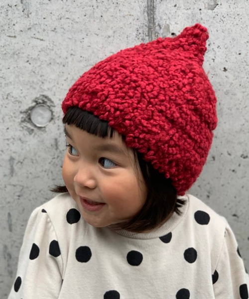 GRIN BUDDY(グリンバディ)の「【GRIN BUDDY(グリンバディ)】どんぐりニットキャップ/Donguri Knit Cap(キャップ・キッズ・ベージュ/ネイビー/ブラウン/グレー/オレンジ/マスタード/ピンクベージュ/ピンク/レッド/グリーン/ライトパープル/グリーン系その他/ブルー/アイボリー/ピンク系その他/ラベンダー/ミント/ライトブラウン・53cm)」の17枚目の写真