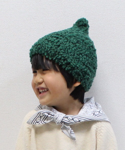 GRIN BUDDY(グリンバディ)の「【GRIN BUDDY(グリンバディ)】どんぐりニットキャップ/Donguri Knit Cap(キャップ・キッズ・ベージュ/ネイビー/ブラウン/グレー/オレンジ/マスタード/ピンクベージュ/ピンク/レッド/グリーン/ライトパープル/グリーン系その他/ブルー/アイボリー/ピンク系その他/ラベンダー/ミント/ライトブラウン・53cm)」の6枚目の写真
