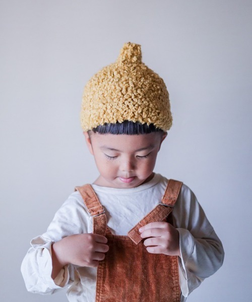 GRIN BUDDY(グリンバディ)の「【GRIN BUDDY(グリンバディ)】どんぐりニットキャップ/Donguri Knit Cap(キャップ・キッズ・ベージュ/ネイビー/ブラウン/グレー/オレンジ/マスタード/ピンクベージュ/ピンク/レッド/グリーン/ライトパープル/グリーン系その他/ブルー/アイボリー/ピンク系その他/ラベンダー/ミント/ライトブラウン・53cm)」の13枚目の写真