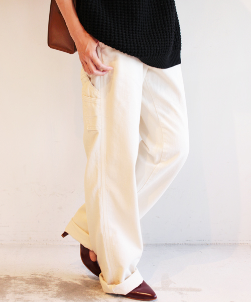 BEAUTY&YOUTH UNITED ARROWS(ビューティーアンドユースユナイテッドアローズ)の「BYBC∵ LEE別注ペインターパンツ(デニムパンツ・レディース・ホワイト/ネイビー・MEDIUM/SMALL)」の3枚目の写真