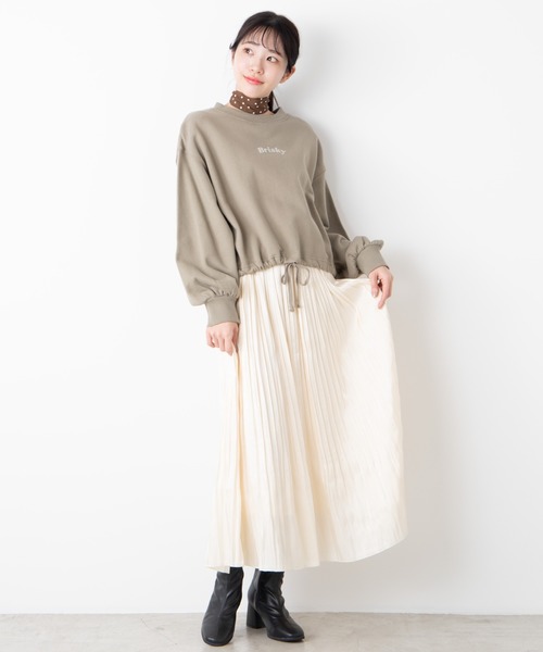 WEGO（ウィゴー）の「WEGO/ミルキーサテンプリーツロングスカート（スカート・レディース・アイボリー/ライトピンク/ライトパープル/グリーン系その他・FREE）」の10枚目の写真