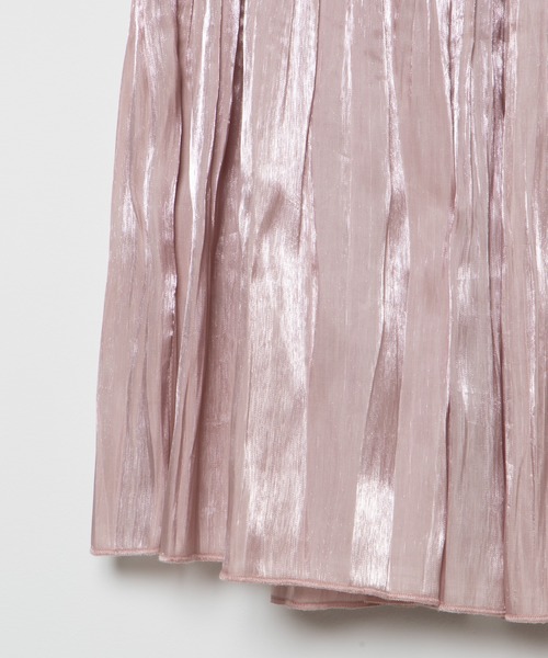 WEGO（ウィゴー）の「WEGO/ミルキーサテンプリーツロングスカート（スカート・レディース・アイボリー/ライトピンク/ライトパープル/グリーン系その他・FREE）」の9枚目の写真