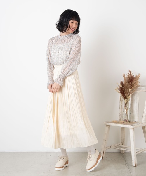 WEGO（ウィゴー）の「WEGO/ミルキーサテンプリーツロングスカート（スカート・レディース・アイボリー/ライトピンク/ライトパープル/グリーン系その他・FREE）」の20枚目の写真