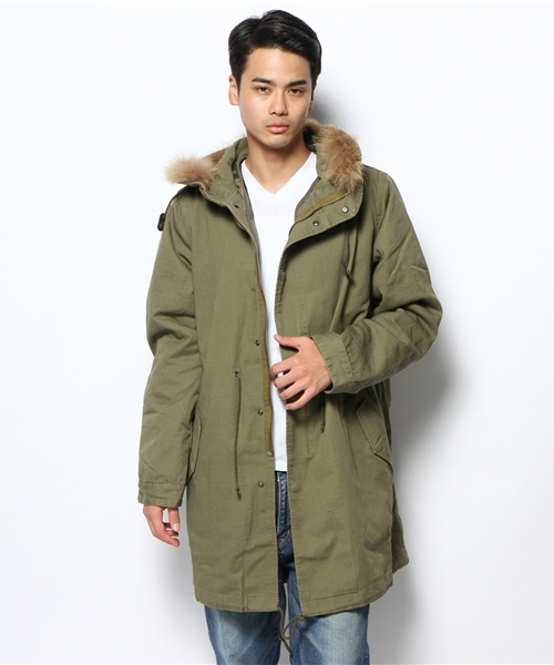 WEGO（ウィゴー）の「WEGO/リアルファーモッズコート（モッズコート・メンズ・カーキ・LARGE/MEDIUM）」の5枚目の写真