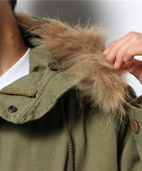 WEGO（ウィゴー）の「WEGO/リアルファーモッズコート（モッズコート・メンズ・カーキ・LARGE/MEDIUM）」の10枚目の写真