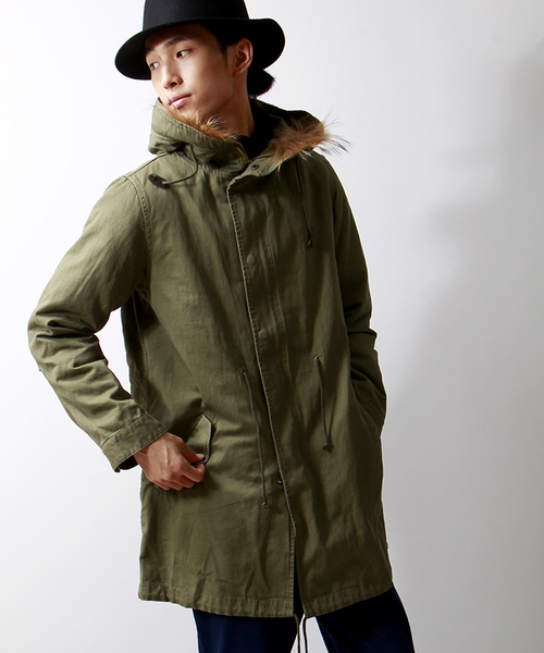 WEGO（ウィゴー）の「WEGO/リアルファーモッズコート（モッズコート・メンズ・カーキ・LARGE/MEDIUM）」の13枚目の写真