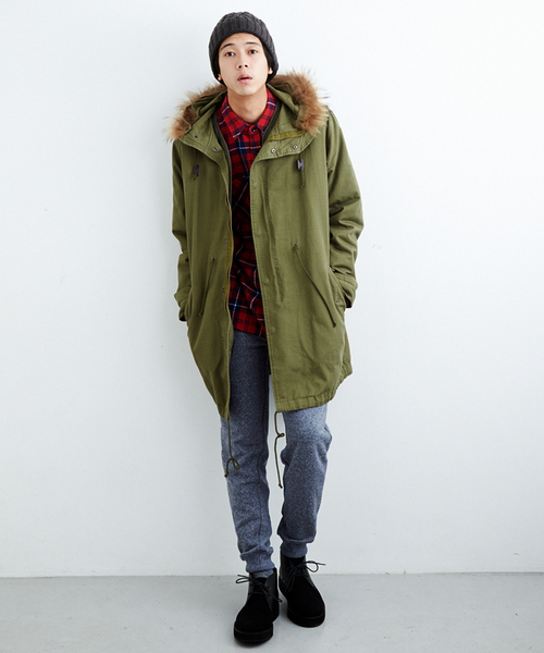 WEGO（ウィゴー）の「WEGO/リアルファーモッズコート（モッズコート・メンズ・カーキ・LARGE/MEDIUM）」の14枚目の写真