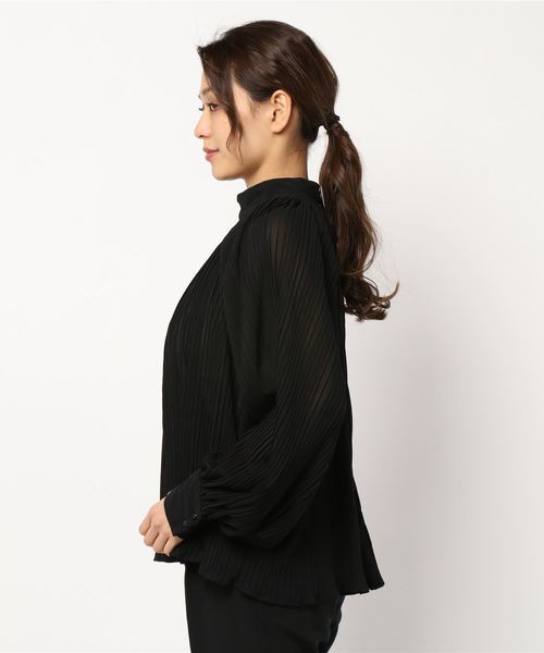 rps（アールピーエス）の「マジョリカプリーツハイネックブラウス（シャツ/ブラウス・レディース・ブラック/オフホワイト・M）」の4枚目の写真
