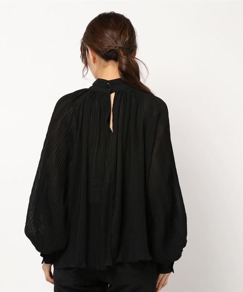rps（アールピーエス）の「マジョリカプリーツハイネックブラウス（シャツ/ブラウス・レディース・ブラック/オフホワイト・M）」の3枚目の写真