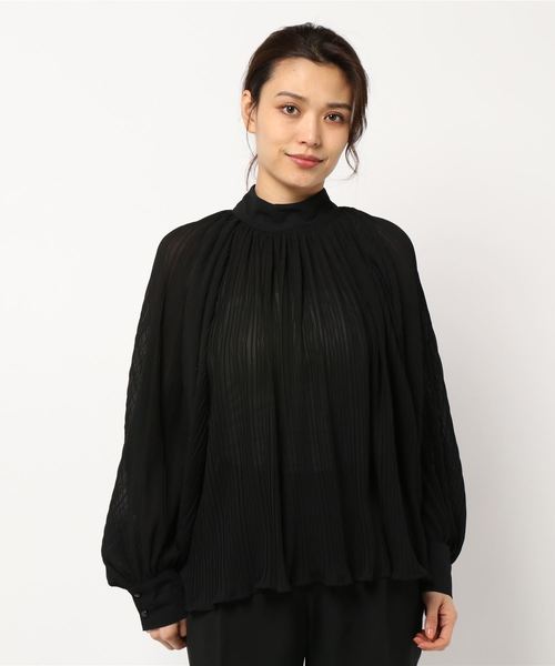 rps（アールピーエス）の「マジョリカプリーツハイネックブラウス（シャツ/ブラウス・レディース・ブラック/オフホワイト・M）」の10枚目の写真