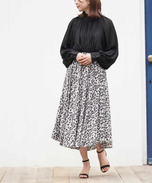 rps（アールピーエス）の「マジョリカプリーツハイネックブラウス（シャツ/ブラウス・レディース・ブラック/オフホワイト・M）」の9枚目の写真