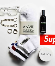 ANVIL | 【ANVIL】3パック クォーターソックス/3P Quarter Socks/ANS040/消臭加工/裏パイル(ソックス/靴下)