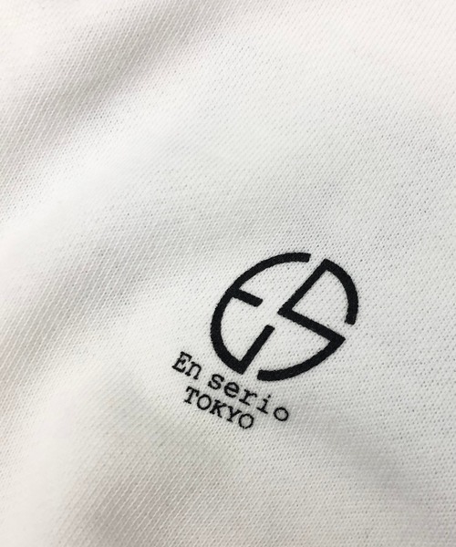 En serio TOKYO(エンソリオトーキョー)の「TCライト裏毛 / バイカラー 切替 / スタンド ハーフジップ ビッグシルエット トレーナー(スウェット・メンズ・ホワイト/ブラック・M/L)」の12枚目の写真