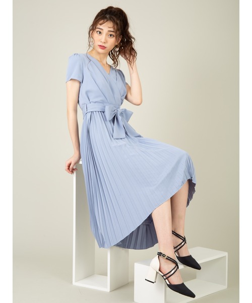 CECIL McBEE（セシルマクビー）の「プリーツカシュクールワンピース  