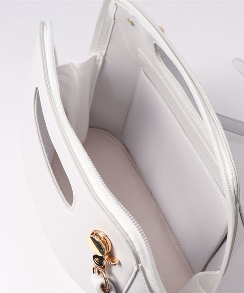 KOBE LETTUCE（コウベレタス）の「くりぬきハンドルバッグ（ハンドバッグ・レディース・モカ/ホワイト系その他/グリーン系その他・FREE）」の16枚目の写真