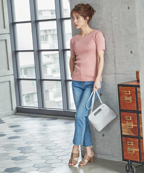 KOBE LETTUCE（コウベレタス）の「くりぬきハンドルバッグ（ハンドバッグ・レディース・モカ/ホワイト系その他/グリーン系その他・FREE）」の13枚目の写真