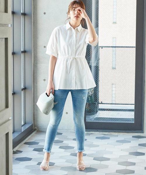 KOBE LETTUCE（コウベレタス）の「くりぬきハンドルバッグ（ハンドバッグ・レディース・モカ/ホワイト系その他/グリーン系その他・FREE）」の9枚目の写真