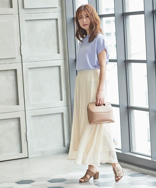 KOBE LETTUCE（コウベレタス）の「くりぬきハンドルバッグ（ハンドバッグ・レディース・モカ/ホワイト系その他/グリーン系その他・FREE）」の5枚目の写真