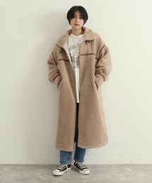 Factor= | ロングフェイクムートンボアコート(ムートンコート)