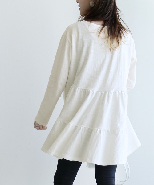 reca(レカ)の「ティアードカットソー(Tシャツ/カットソー・レディース・レンガ/ライトベージュ/ブラック/オフホワイト/カーキ/ラベンダー・FREE)」の21枚目の写真