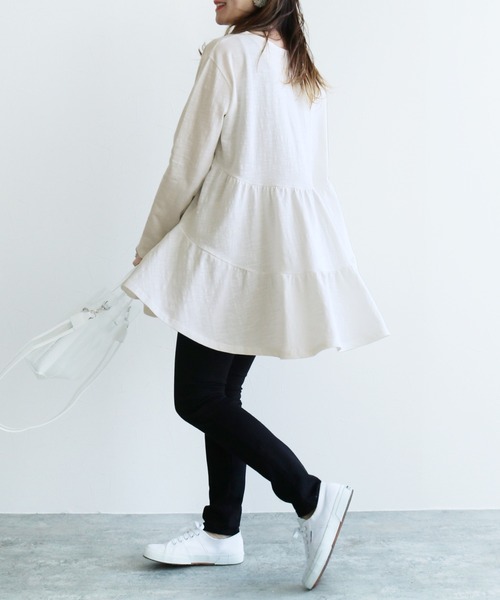 reca(レカ)の「ティアードカットソー(Tシャツ/カットソー・レディース・レンガ/ライトベージュ/ブラック/オフホワイト/カーキ/ラベンダー・FREE)」の22枚目の写真