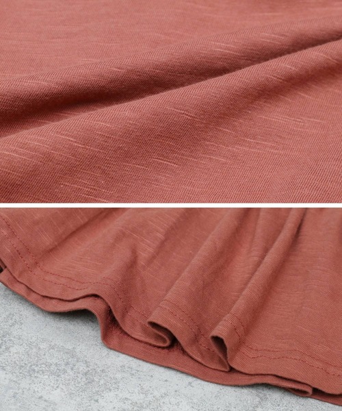 reca(レカ)の「ティアードカットソー(Tシャツ/カットソー・レディース・レンガ/ライトベージュ/ブラック/オフホワイト/カーキ/ラベンダー・FREE)」の17枚目の写真