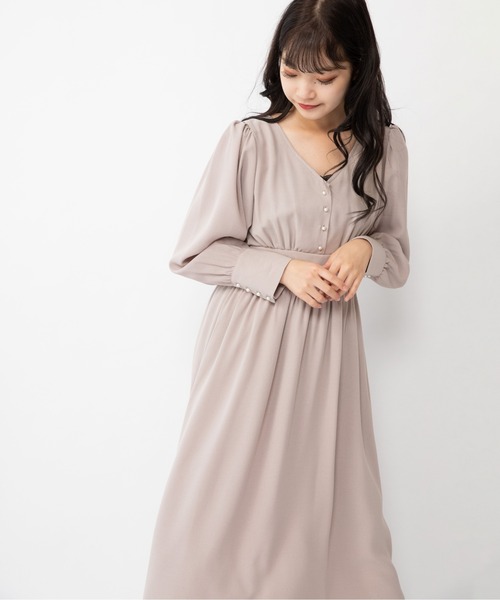 Mysa&Liina（ミーサリーナ）の「ウエストゴムワンピース（ワンピース・レディース・ベージュ/ブルー/カーキ/ブラック・M/L）」の11枚目の写真