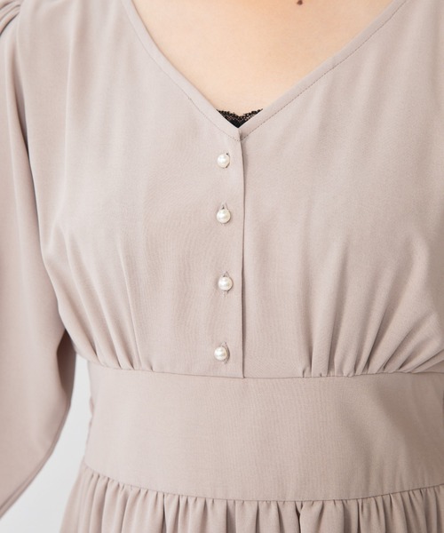 Mysa&Liina（ミーサリーナ）の「ウエストゴムワンピース（ワンピース・レディース・ベージュ/ブルー/カーキ/ブラック・M/L）」の12枚目の写真