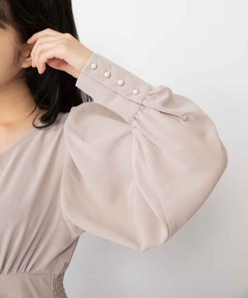 Mysa&Liina（ミーサリーナ）の「ウエストゴムワンピース（ワンピース・レディース・ベージュ/ブルー/カーキ/ブラック・M/L）」の13枚目の写真