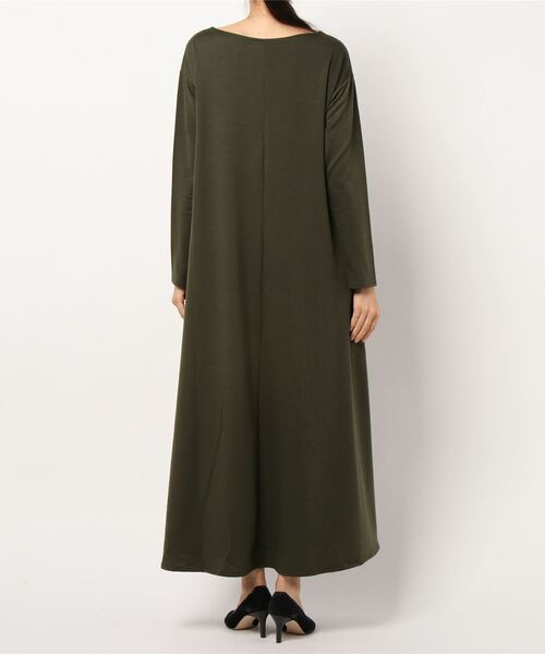 KOBE LETTUCE(コウベレタス)の「ロングスリーブカットソーAラインフレアワンピース(ワンピース・レディース・モカ/カーキ/ブラウン系その他/ブラック系その他・M/L/S)」の5枚目の写真