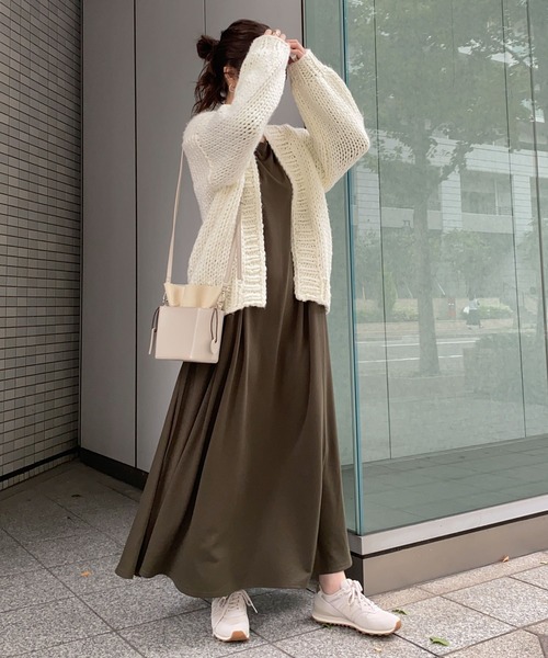 KOBE LETTUCE(コウベレタス)の「ロングスリーブカットソーAラインフレアワンピース(ワンピース・レディース・モカ/カーキ/ブラウン系その他/ブラック系その他・M/L/S)」の17枚目の写真